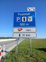 Dodávka a instalace SDZ pro vyznačení poskytovatelů služeb na dálničních odpočívkách na Moravě